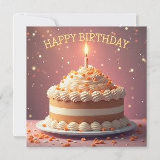 Happy Birthday Card with a cake v0.2