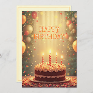 Happy Birthday Card with cake v0.2