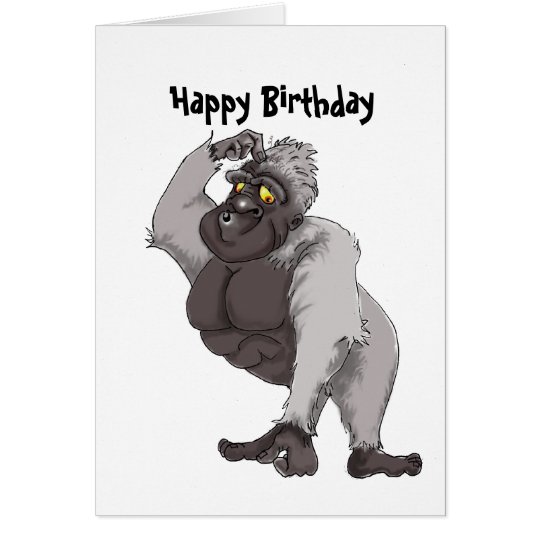 Happy Birthday Card with Gorilla song
