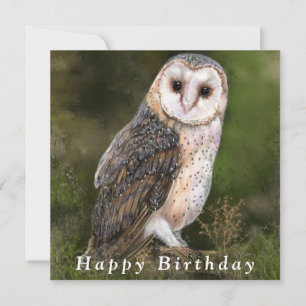 Happy Birthday Card with Owl