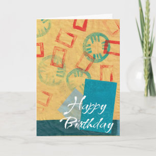 Happy Birthday Card Yellow Collage