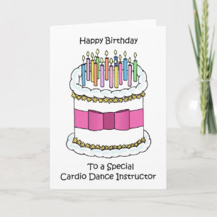 Happy Birthday Cardio Dance Instructor. Card