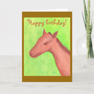 Happy Birthday Cards with a Young Horse