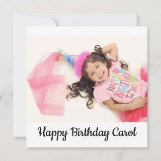 Happy Birthday Carol Announcement