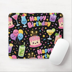 Happy Birthday Cartoon Fun Mouse Mat