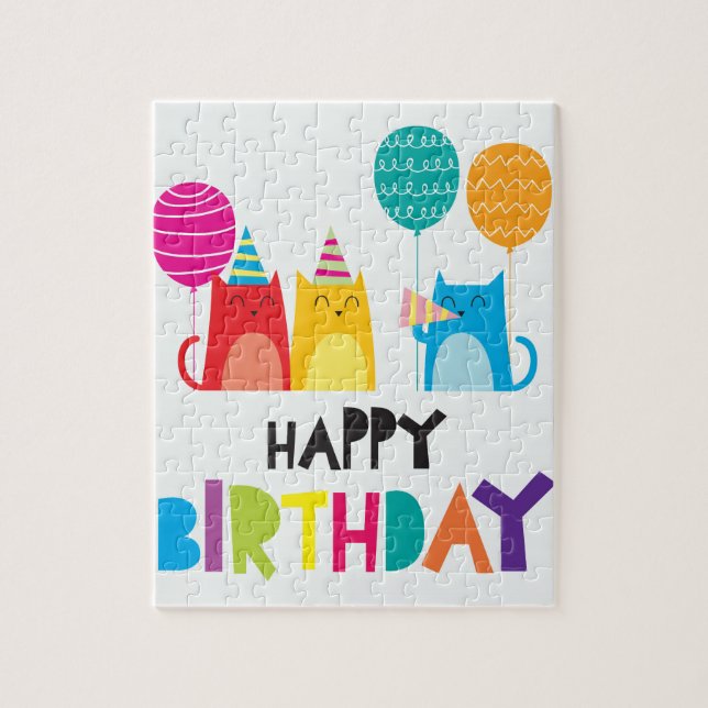 Happy Birthday Cartoon Jigsaw Puzzle (Vertical)