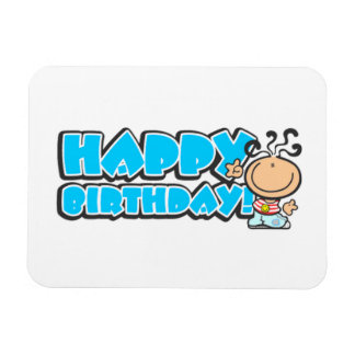 Happy Birthday cartoon Premium Flexi Magnet