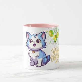 Happy Birthday Cat Coffee Mug – Cute Gift for Cat