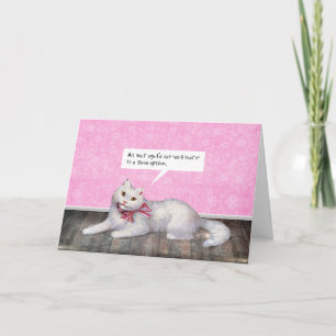 Happy Birthday Cat (Dog Years Option) Card