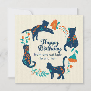 Happy Birthday Cat Lady Card