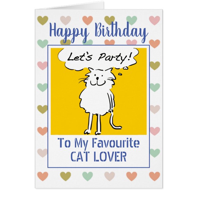Happy Birthday Cat Lover (Front)
