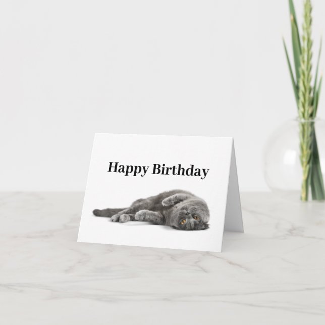 Happy Birthday Cat Lover Card (Front)