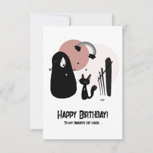 Happy Birthday Cat Lover Card in Pink