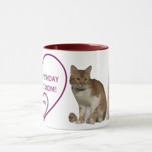 Happy Birthday Cat Mum Photos and Heart Mug