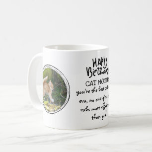 Happy Birthday CAT Mummy - ADD 2 PHOTOS and TEXT Coffee Mug
