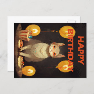 Happy Birthday! - cat party Postcard