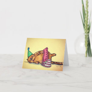 Happy Birthday cat Thank You Card