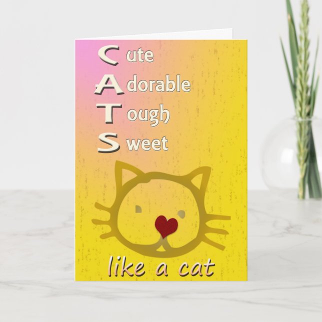 Happy Birthday Cats Card (Front)