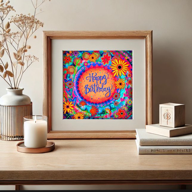 Happy Birthday Celebrate Colourful Fun Inspirivity Poster (Creator Uploaded)