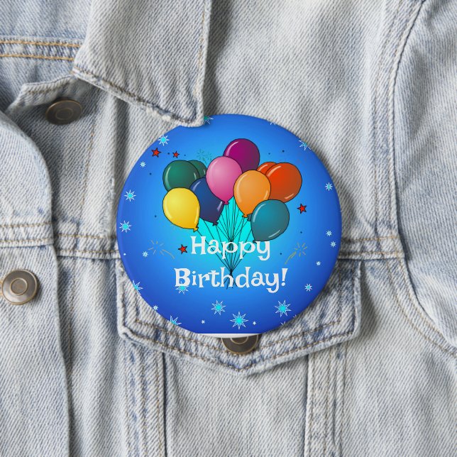 Happy Birthday celebration 10 Cm Round Badge (In Situ)