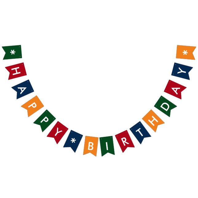 Happy Birthday Celebration any Colour any Text Bunting (All)