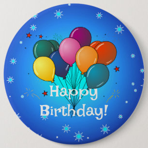 Happy Birthday celebration balloons, 6 Cm Round Badge