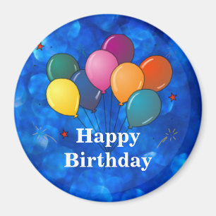 Happy Birthday, Celebration Balloons Magnet