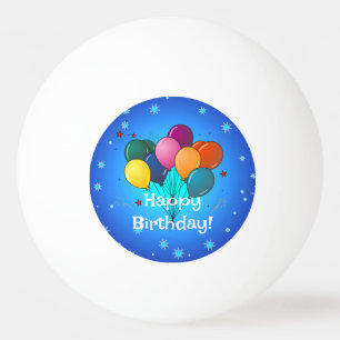 Happy Birthday celebration balloons, Ping Pong Ball