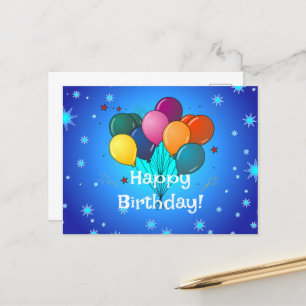 Happy Birthday Celebration Balloons Postcard