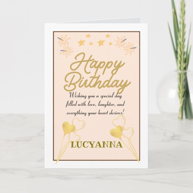Happy Birthday Celebration Card (Front)