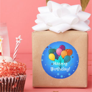 Happy Birthday celebration Classic Round Sticker