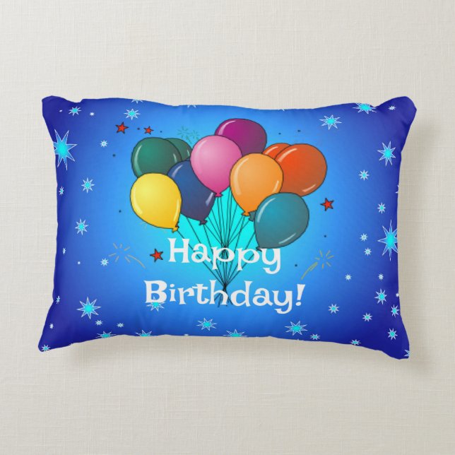 Happy Birthday celebration Decorative Cushion (Back)