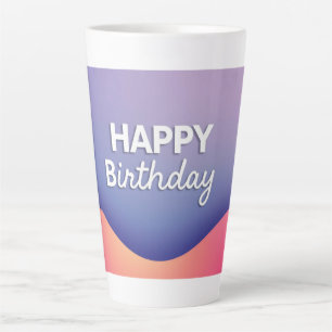 Happy Birthday Celebration Design Latte Mug