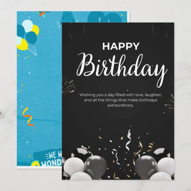 Happy Birthday Celebration Invitation (Front/Back)