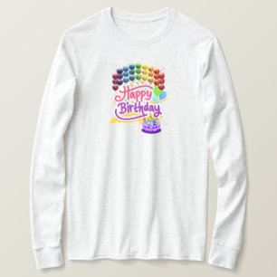 Happy Birthday Celebration Ladies Long Sleeve Tee