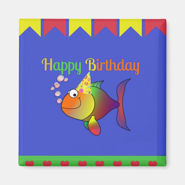 Happy Birthday Celebration Magnet (Front)