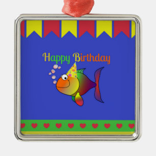 Happy Birthday Celebration  Metal Tree Decoration