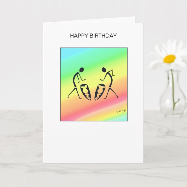 Happy Birthday Celebration of Colours Card (Small Plant)