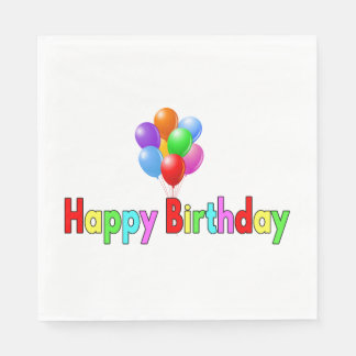Happy Birthday Celebration Party Napkin