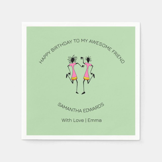 Happy Birthday, Celebration Party  Napkin (Front)