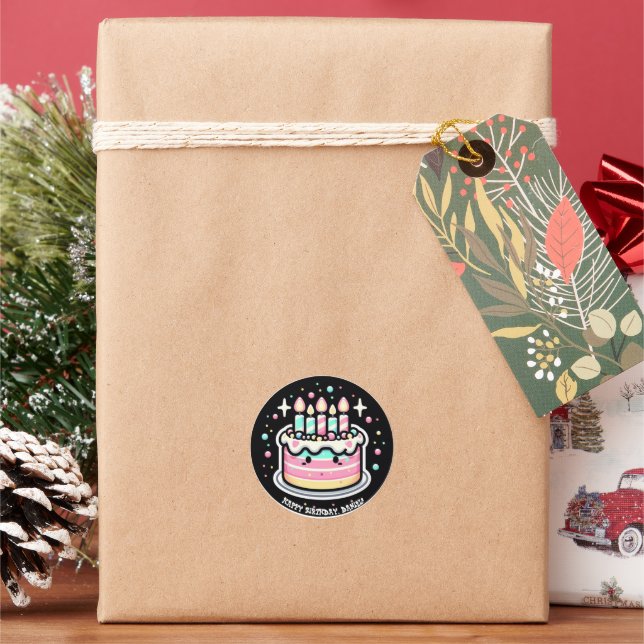 Happy Birthday Celebration Personalised Stickers (Holiday)