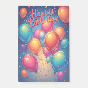 Happy Birthday Celebration Post-It Notes