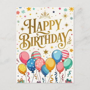 Happy Birthday Celebration Postcard