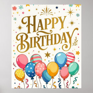 Happy Birthday Celebration Poster