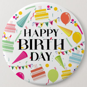 Happy Birthday Celebrations Cookies 6 Cm Round Badge