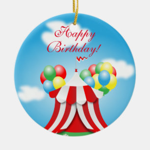 Happy Birthday Ceramic Tree Decoration