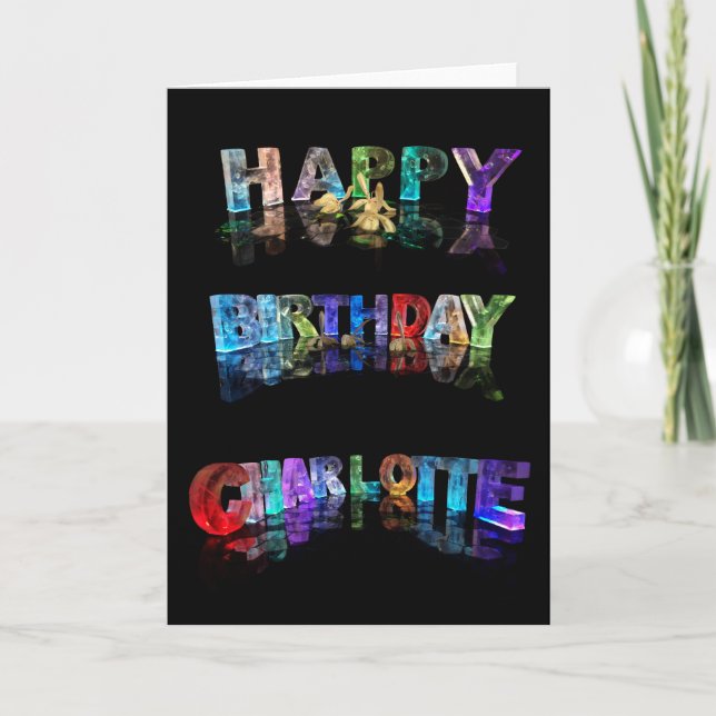 Happy Birthday Charlotte Card (Front)