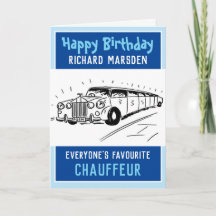 Happy Birthday Chauffeur or Driver