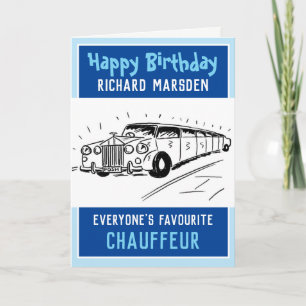 Happy Birthday Chauffeur or Driver Card