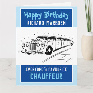 Happy Birthday Chauffeur or Driver Card